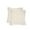 Edge Collections - 18-inch H x 18-inch W x 5-inch D - White - Chic Natural Sheepskin Throw Pillows - 2 Pieces
